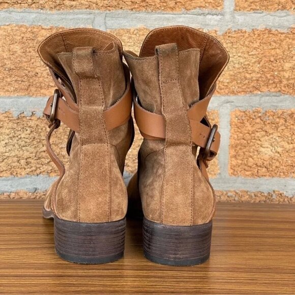 See by Chloe Janis Suede Belted Ankle Boots size 40/9.5 - Picture 3 of 14